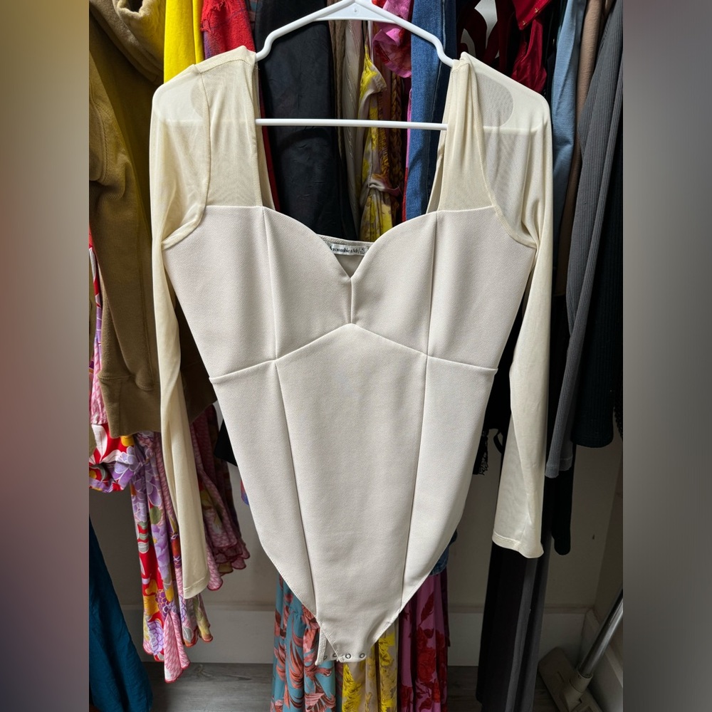 Abercrombie Mesh Corset Bodysuit